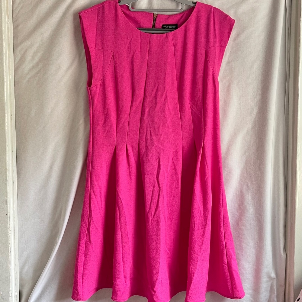 Hot Pink Top Shop Mini Dress